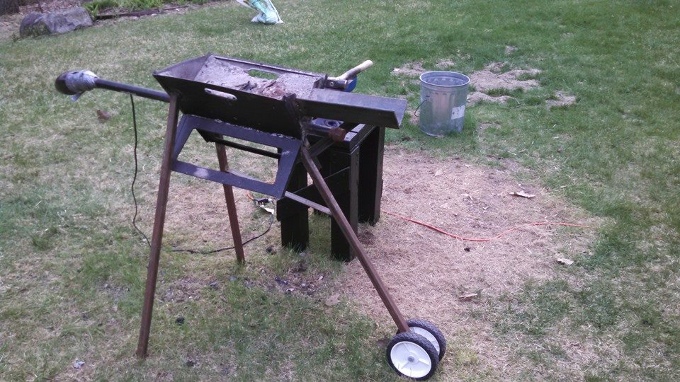My homemade forge. Janky looking